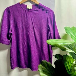 Sezane Purple Tiberio Blouse XS 34 US 2 Like New